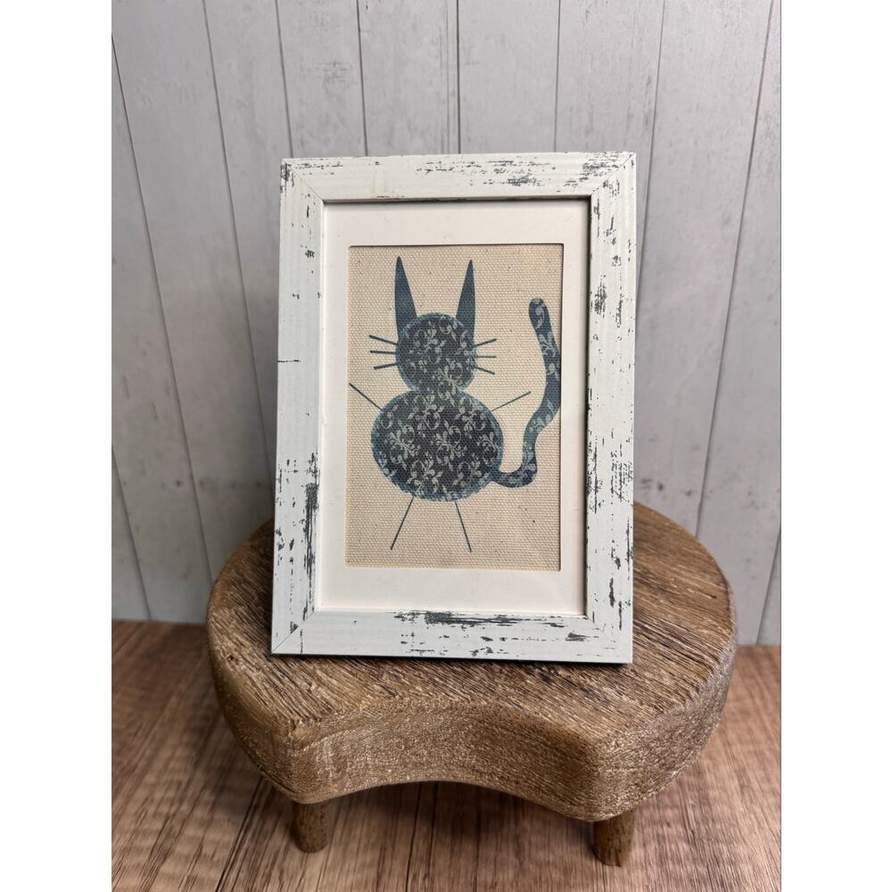 Kitty Cat Picture Frame 7 x 5 Original Art West Hills Studio Desk Wall Art
